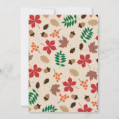 Elegante herfstbladeren herfstbloemen Vrijgezellen Kaart (Achterkant)