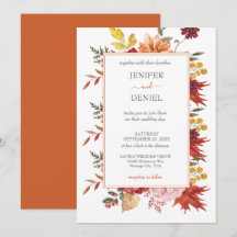 Elegante herfstbladeren herfstbruiloft