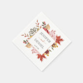 Elegante herfstbladeren herfstbruiloft servet (Hoek)
