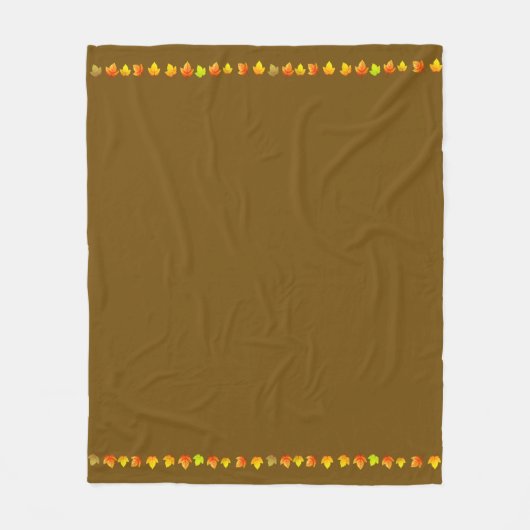 Elegante herfstbladeren op lichtbeige fleece deken (Voorkant)