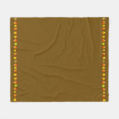 Elegante herfstbladeren op lichtbeige fleece deken (Voorkant (Horizontaal))