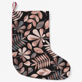 Elegante herfstbladeren: pastel geometrisch kleine kerstsok