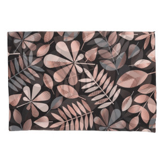Elegante herfstbladeren: pastel geometrisch kussensloop