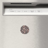 Elegante herfstbladeren: pastel geometrisch magneet (Insitu (Vaatwasser))