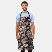 Elegante herfstbladeren: pastel geometrisch schort (Gedragen)