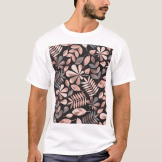 Elegante herfstbladeren: pastel geometrisch t-shirt