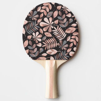 Elegante herfstbladeren: pastel geometrisch tafeltennisbatje