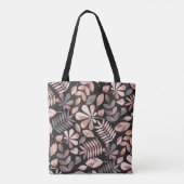 Elegante herfstbladeren: pastel geometrisch tote bag (Achterkant)