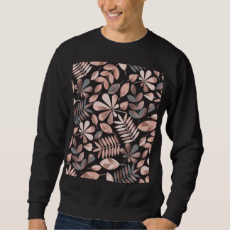 Elegante herfstbladeren: pastel geometrisch trui