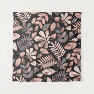 Elegante herfstbladeren: pastel geometrisch wandkleed