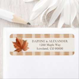 Elegante Herfstbladeren Retouradres Etiket