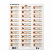 Elegante Herfstbladeren Retouradres Etiket (Full Sheet)