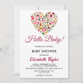 Elegante Herfstbladeren Romantische Hart Baby Show Kaart (Voorkant)