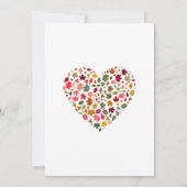 Elegante Herfstbladeren Romantische Hart Baby Show Kaart (Achterkant)