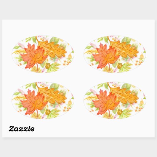 Elegante herfstbladeren Stickers (Vel)