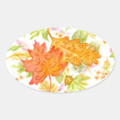 Elegante herfstbladeren Stickers (Voorkant)