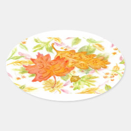 Elegante herfstbladeren Stickers
