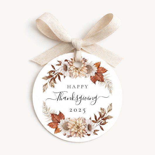 Elegante herfstbladeren Thanksgiving Bedankjes Labels