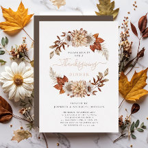 Elegante herfstbladeren Thanksgiving-diner