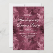 Elegante herfstbladeren Thanksgiving dinerfeest Kaart (Voorkant)