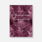Elegante herfstbladeren Thanksgiving dinerfeest Kaart