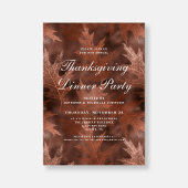 Elegante Herfstbladeren Thanksgiving Dinerfeest Kaart