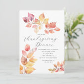 Elegante herfstbladeren Thanksgiving Kaart (Staand voorkant)