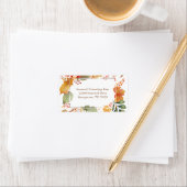 Elegante Herfstbladeren Thanksgiving Retouradres Etiket (Insitu)