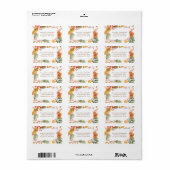 Elegante Herfstbladeren Thanksgiving Retouradres Etiket (Full Sheet)