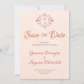 Elegante Herfstbladeren Trouwfotobruiloft  Save The Date (Voorkant)