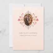 Elegante Herfstbladeren Trouwfotobruiloft  Save The Date (Achterkant)