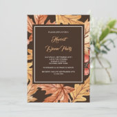 Elegante Herfstbladeren Uitnodiging (Staand voorkant)