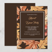 Elegante Herfstbladeren Uitnodiging (Voorkant / Achterkant)