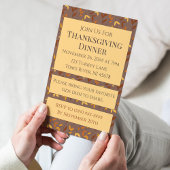 Elegante herfstbladinwijting briefkaart