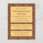 Elegante herfstbladinwijting briefkaart (Voorkant)