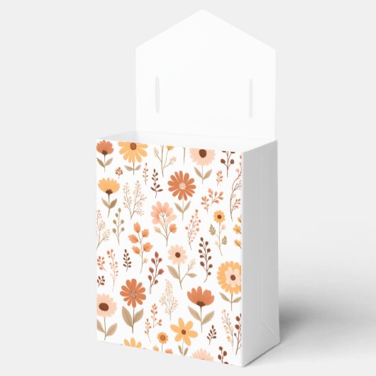 Elegante herfstbloem bruidsshower bedankdoosjes (Geopend)