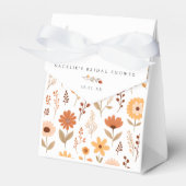 Elegante herfstbloem bruidsshower bedankdoosjes (Voorkant Zijde)