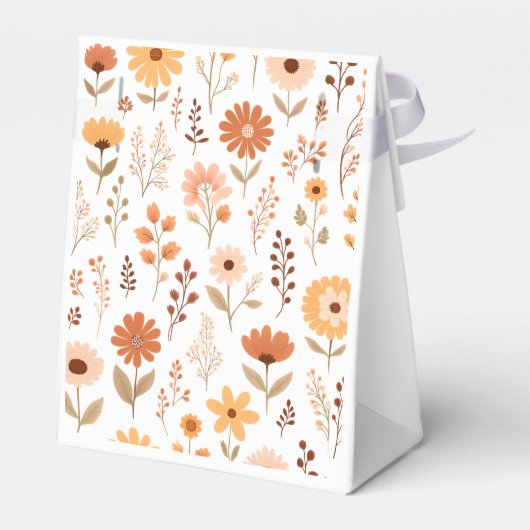 Elegante herfstbloem bruidsshower bedankdoosjes (Achterkant)