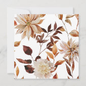 Elegante herfstbloem bruiloft uitnodiging (Achterkant)
