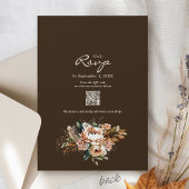 Elegante Herfstbloem Donkerbruine Boho Herfst Brui Kaart
