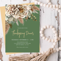 Elegante herfstbloem Thanksgiving-diner
