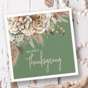 Elegante herfstbloemige fijne Thanksgiving Servet