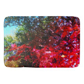 Elegante herfstbomen rode roze bladeren badmat (Voorkant)