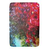 Elegante herfstbomen rode roze bladeren badmat (Voorkant Verticaal)