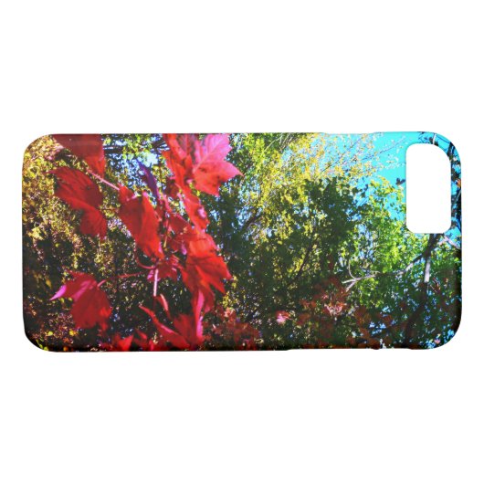 Elegante herfstbomen rode roze bladeren Case-Mate iPhone case (Achterkant (Horizontaal))