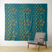 Elegante Herfstboom & Blad Stijlvol Wandkleed (In Situ (horizontaal))