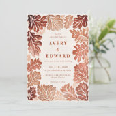 Elegante herfstbruiloft Boheemse Waterverf Kaart (Staand voorkant)
