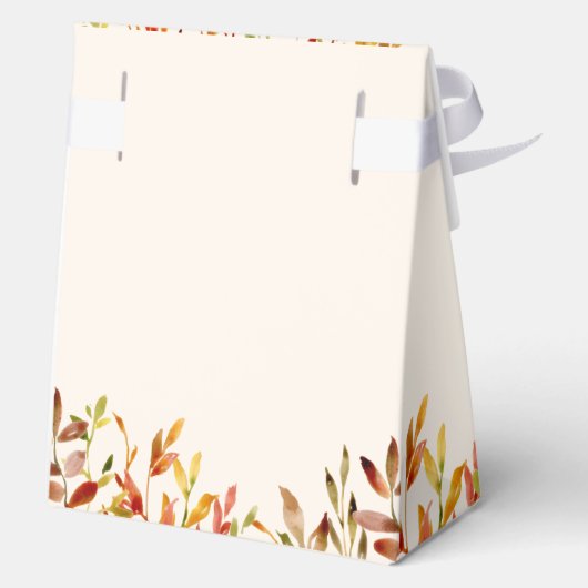 Elegante herfstbruiloft gepersonaliseerd Herfst bl Bedankdoosjes (Achterkant)