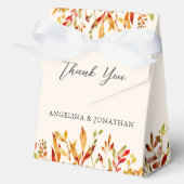 Elegante herfstbruiloft gepersonaliseerd Herfst bl Bedankdoosjes (Voorkant)