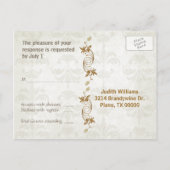 Elegante herfstbruiloft RSVP Post Kaart (Achterkant)